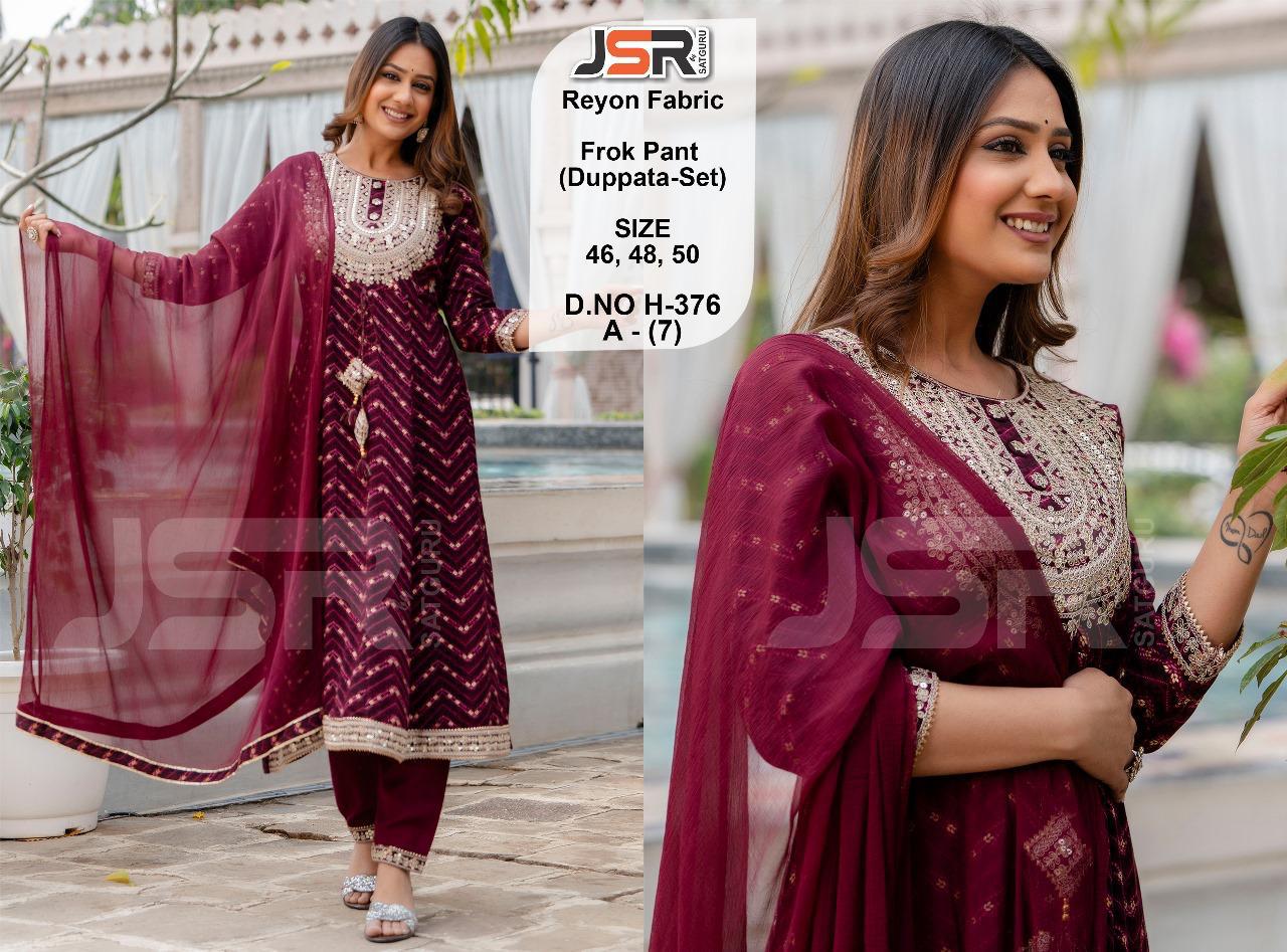 ❤️ Stunning Red Reyon Frock Pant Dupatta Set – Grace & Comfort in One! ❤️